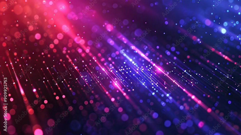 Abstract Background with Glowing Neon Lines in Blue and Red. AI generated illustration. Abstract Background with Glowing Neon Lines in Blue and Red. AI generated illustration.