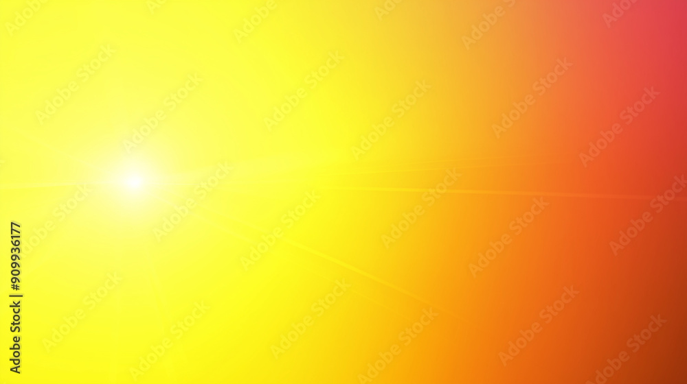 Naklejka premium Bright Yellow To Orange Gradient Background Sunburst Effect Colorful Digital Art