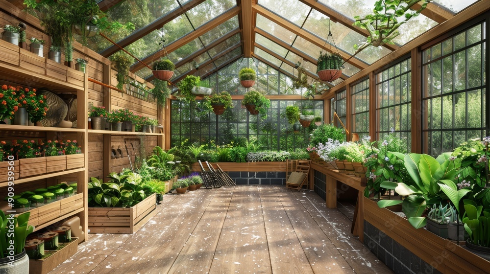 Lush Garden Oasis Sustainable Living in a WoodFramed Greenhouse Lush Garden Oasis Sustainable Living in a WoodFramed Greenhouse