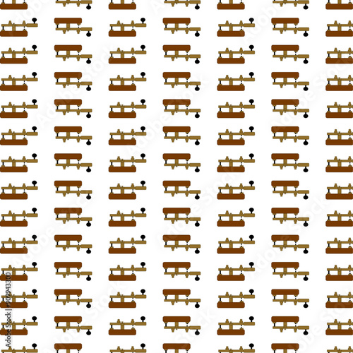 Canvas Print Seamless pattern with old telegraph machine
