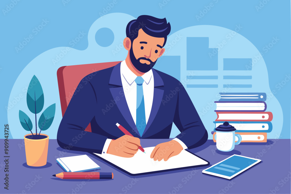 Businessman Signing Important Contract, Finalizing Legal Agreement for Business Deal or Financial Transaction with Confidence and Precision Businessman Signing Important Contract, Finalizing Legal Agreement for Business Deal or Financial Transaction with Confidence and Precision