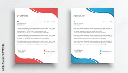 Professional Letterhead Template Set corporate modern letterhead design template with creative modern letter head design template for your project. letterhead, letter head, Business letterhead design.