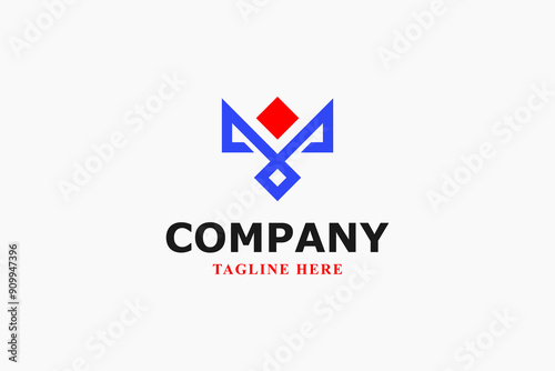 letter y crown minimal logo
