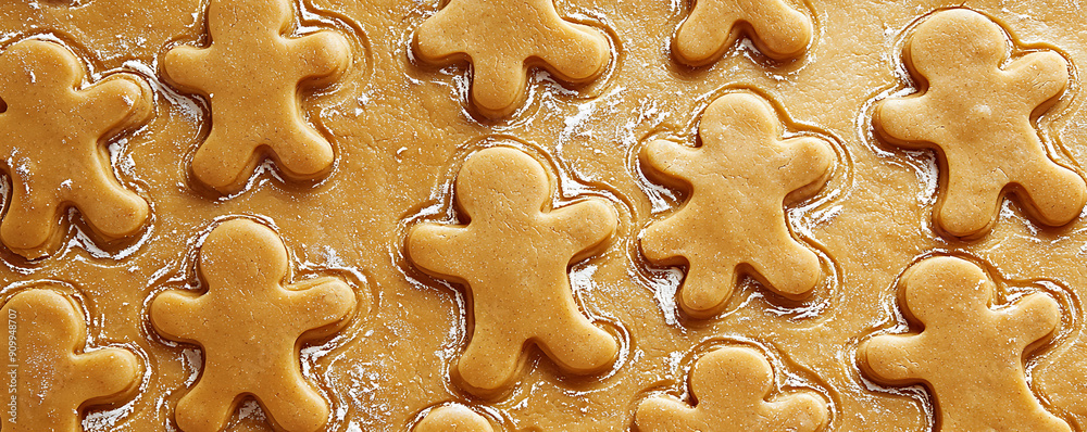 Making ginger Christmas gingerbread cookies  background