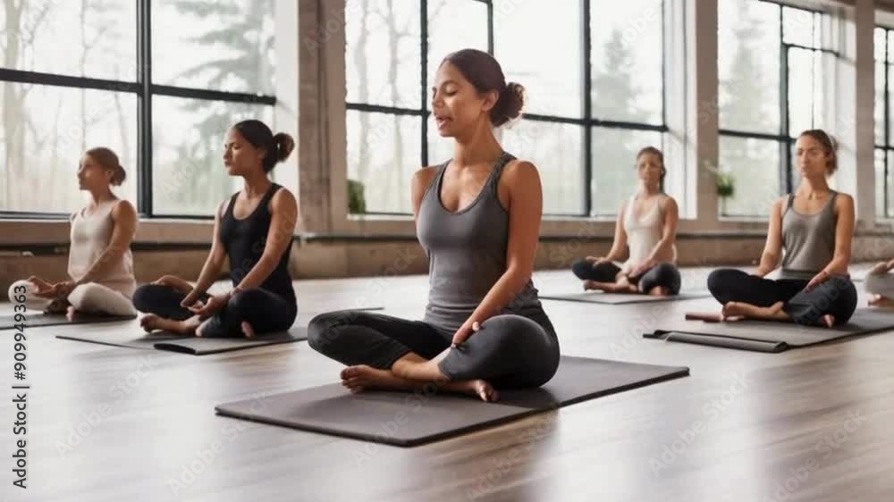 group of people doing fitness exercise