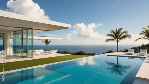 Modern Glass House Overlooking the Ocean