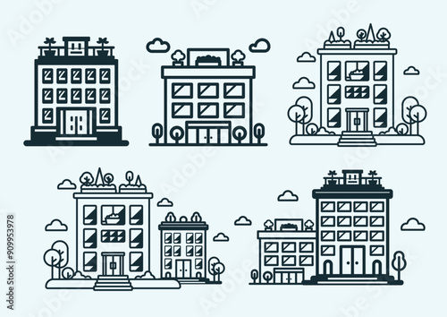 SIMPLE VECTOR BUILDING SET