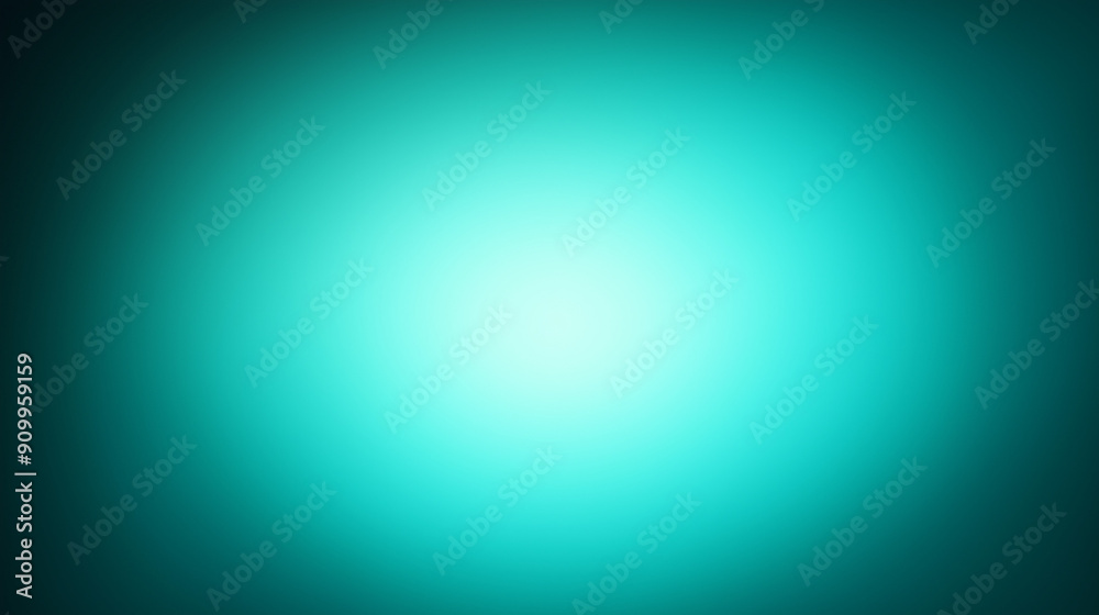 Fototapeta premium Teal Gradient Background Smooth Color Transition Bright Center