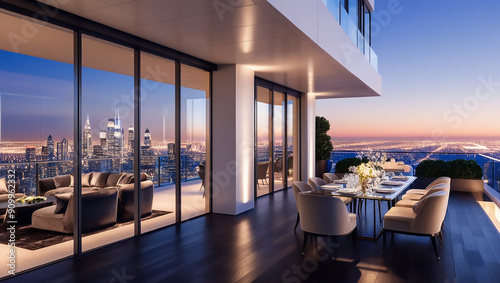 Luxury Penthouse with City Skyline View