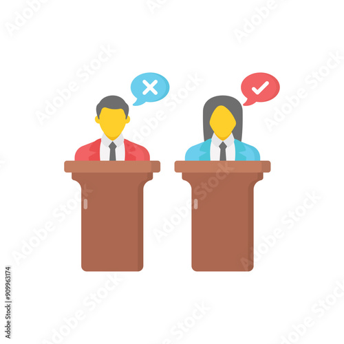 Debate vector icon