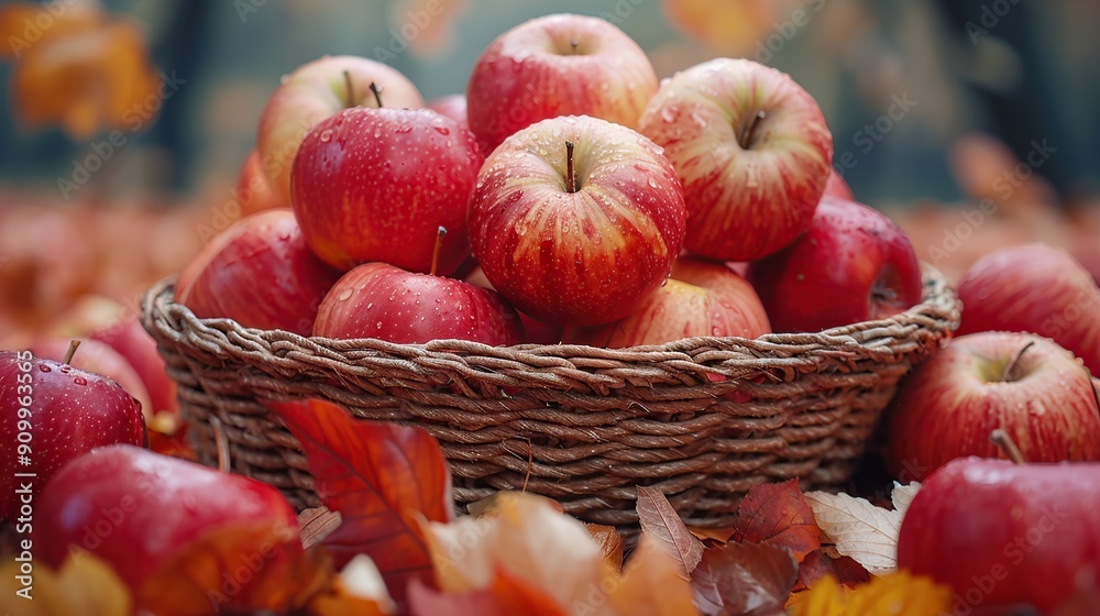 Red Apples in a Basket