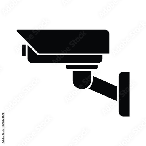 Security camera icon, video surveillance, cctv sign. Surveillance camera,monitoring, safety home protection system. Fixed CCTV, Security Camera Icon Vector Template Illustration Design.