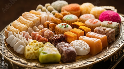 Platter of Traditional Sweets for Festive Occasion photo