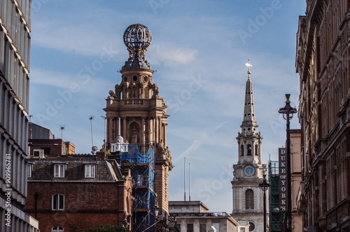 Photography In the distance are St Martin's in the Fields Church, London Coliseum Theatre an