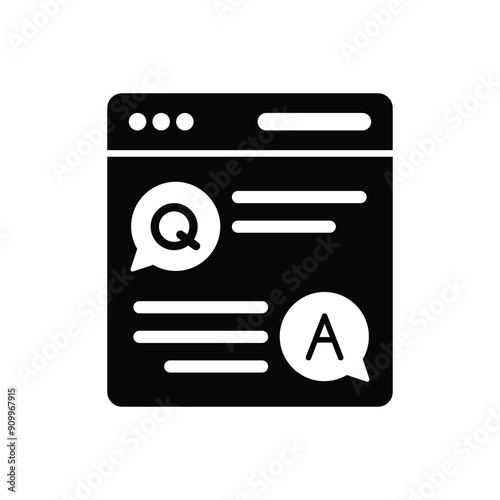 Q&A vector icon