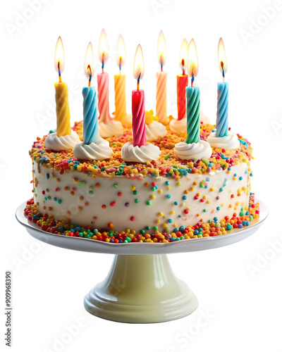 birthday cake with candles