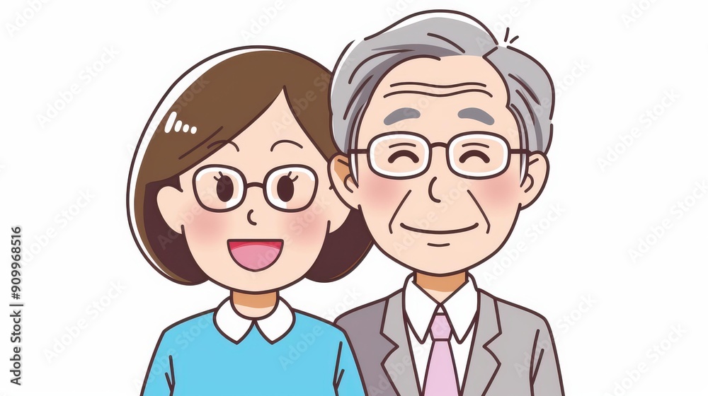 Adorable scene of cheerful elderly couple sharing a joyful moment, showcasing love and warmth between grandparents. Adorable scene of cheerful elderly couple sharing a joyful moment, showcasing love and warmth between grandparents.
