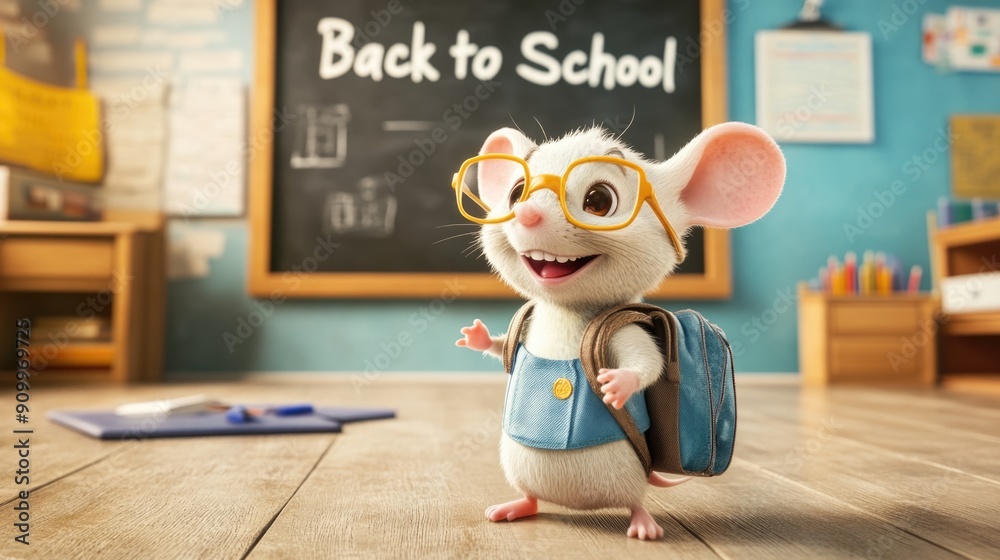 Cartoon character sitting on books, concept of education or back to school. School boy is sitting on a stack of textbooks. Kawaii cartoon mouse, isolated on a white background. Cartoon character sitting on books, concept of education or back to school. School boy is sitting on a stack of textbooks. Kawaii cartoon mouse, isolated on a white background.