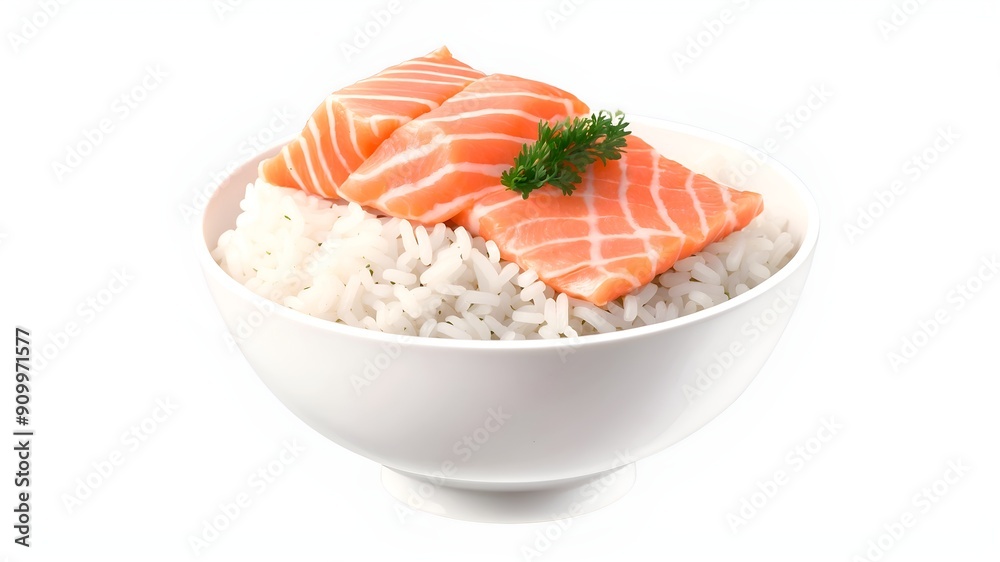 korean rice bowl with Salmon Sashimi korean rice bowl with Salmon Sashimi