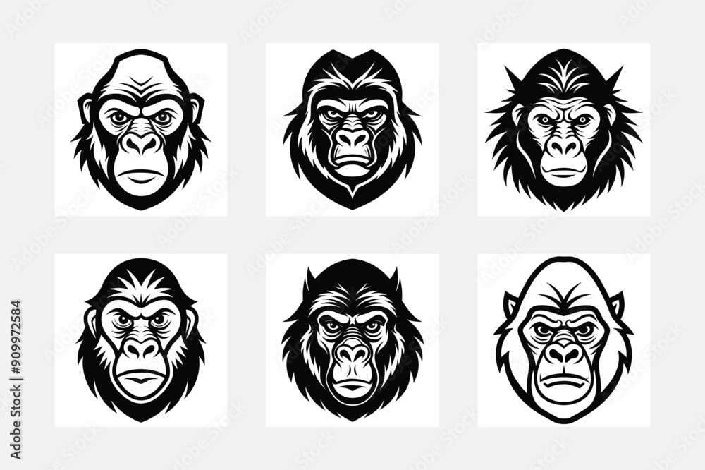 Explore the Beauty of Gorilla Blossom Artwork Against White Background
