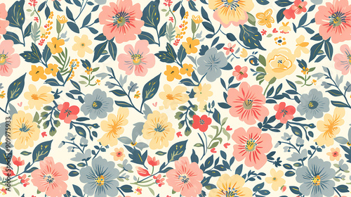 Obraz na płótnie flower pattern w salonie