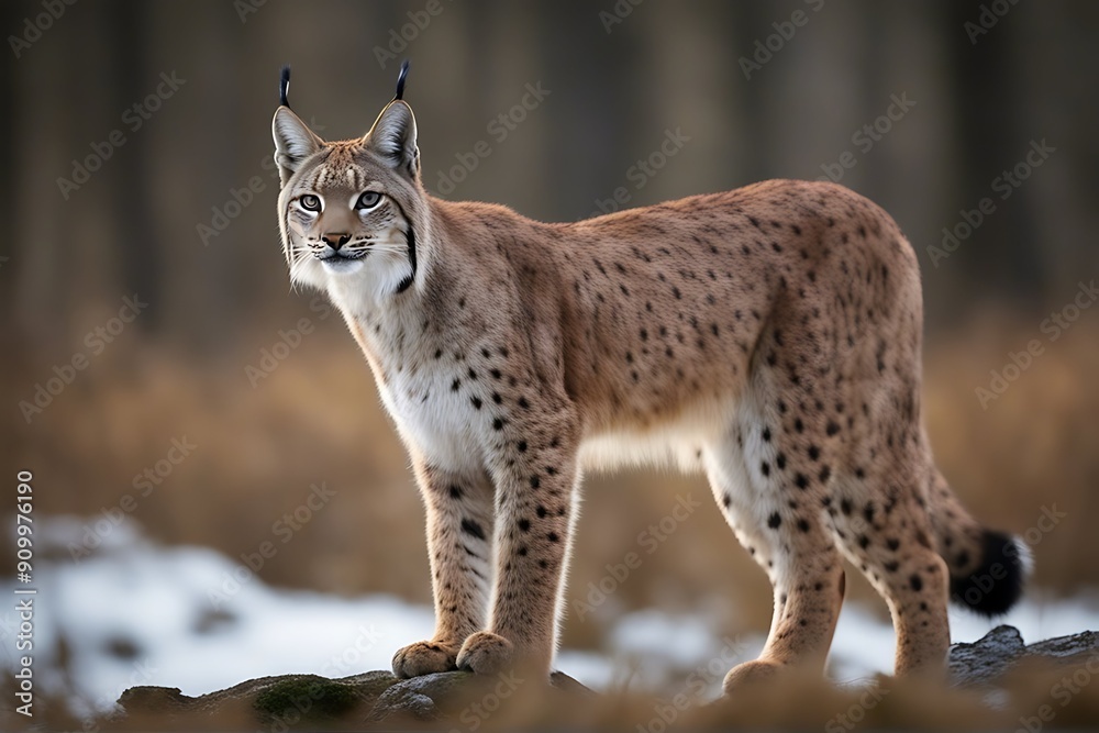 lynx in the snow lynx in the snow