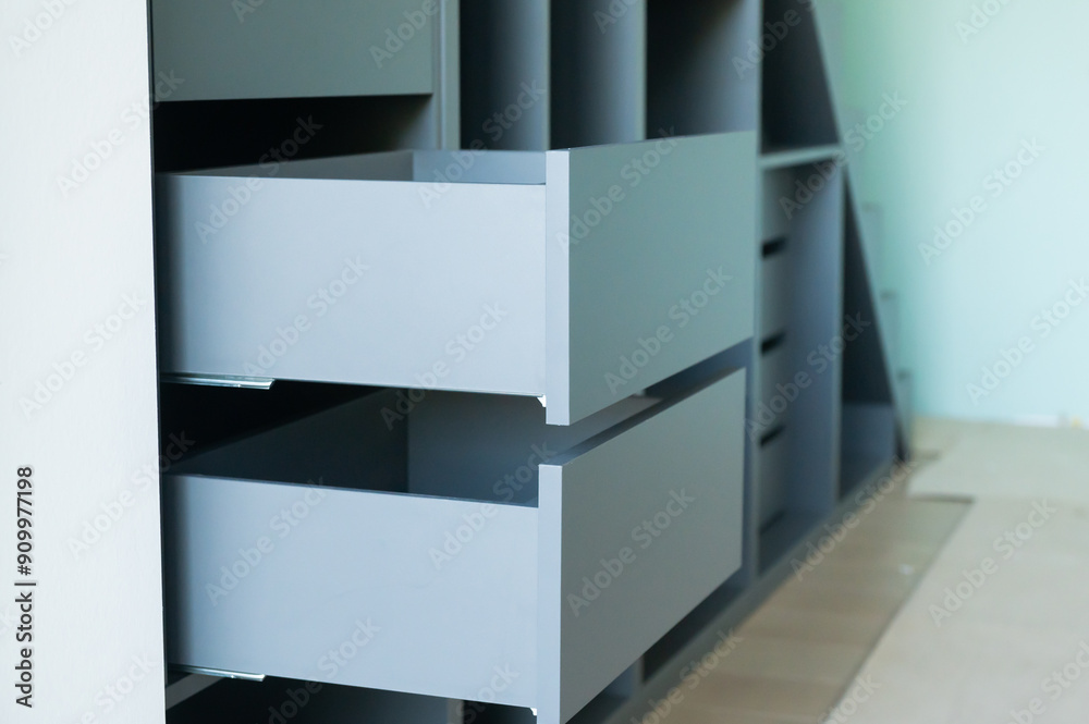 Open Cabinet Drawer in Light Interior Open Cabinet Drawer in Light Interior