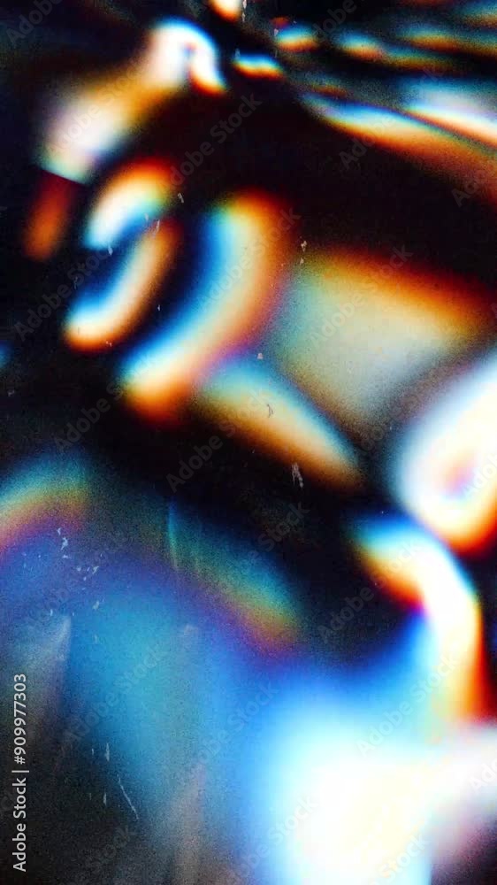 3d render abstract art video animation with surreal glass object in deformation transformation process with dispersion rainbow color spectrum prism effect on isolated black background