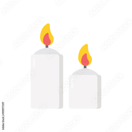 Candles vector icon