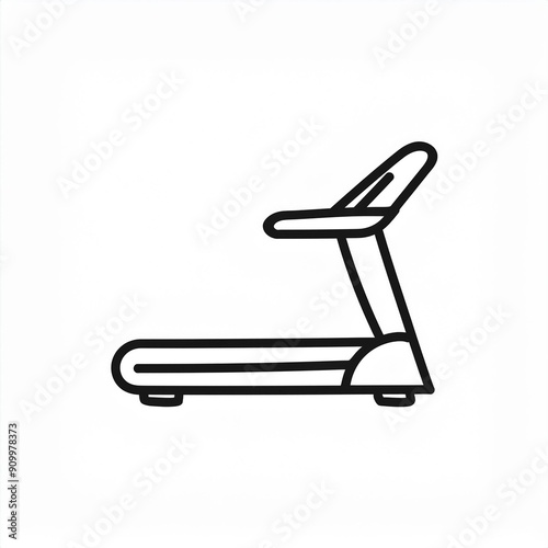 treadmill icon isolated on white