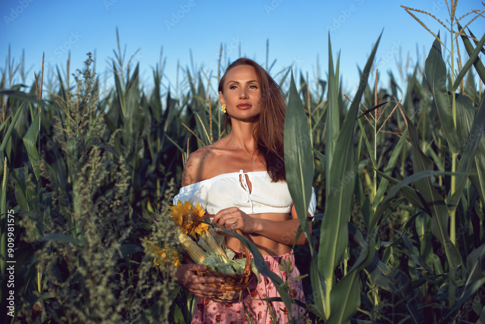 Fototapeta premium Traveling to beautiful places with a young woman