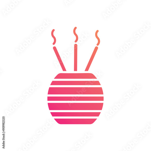 Incense sticks vector icon
