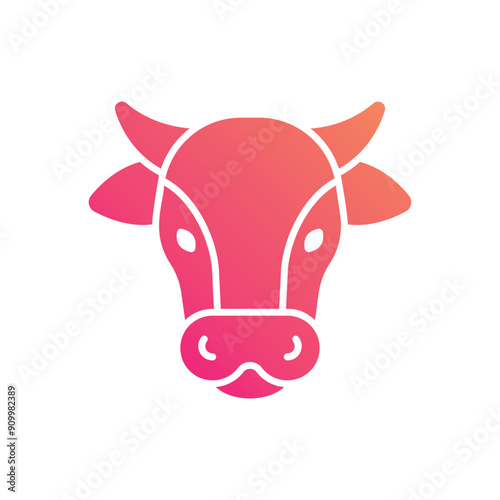 Sacred cow vector icon