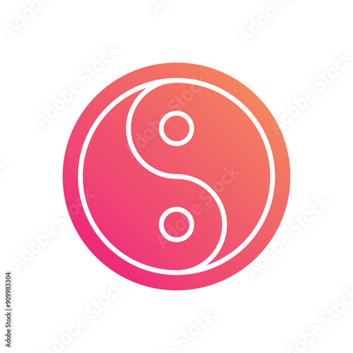 Yin Yang vector icon