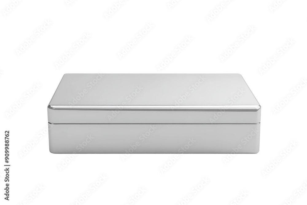 A sleek, rectangular metal box with a smooth surface, perfect for storage, organization, or packaging. Minimalist and modern design. A sleek, rectangular metal box with a smooth surface, perfect for storage, organization, or packaging. Minimalist and modern design.