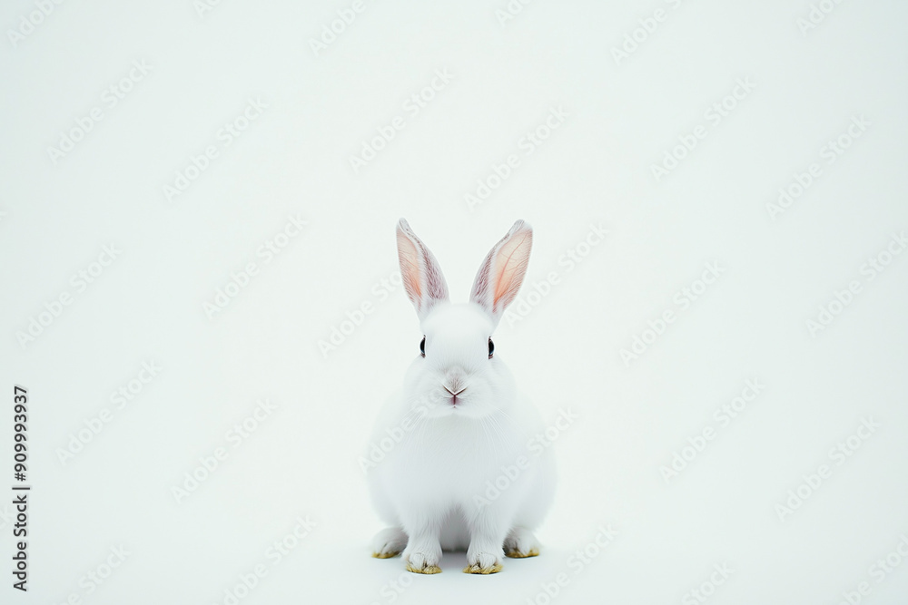 White rabbit used in animal testing White rabbit used in animal testing