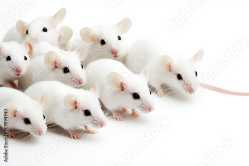 White mice used in animal testing