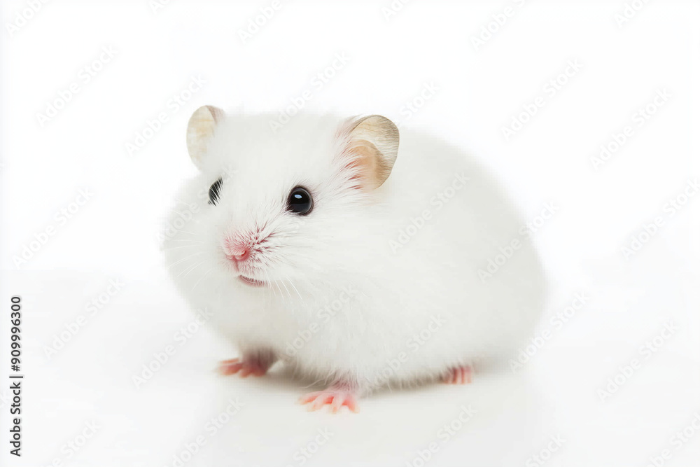 White hamster used in animal testing White hamster used in animal testing