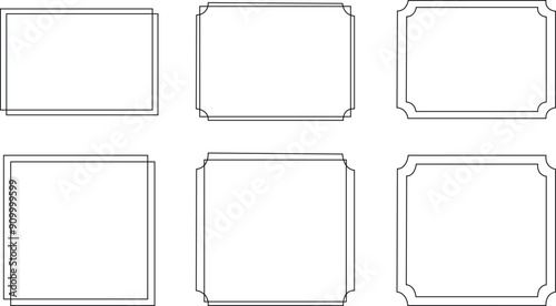 set of frames frame icon set