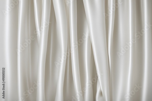 Wallpaper Mural Luminous pearl white silk curtain with a smooth finish for classic product showcases, AI Generated Torontodigital.ca