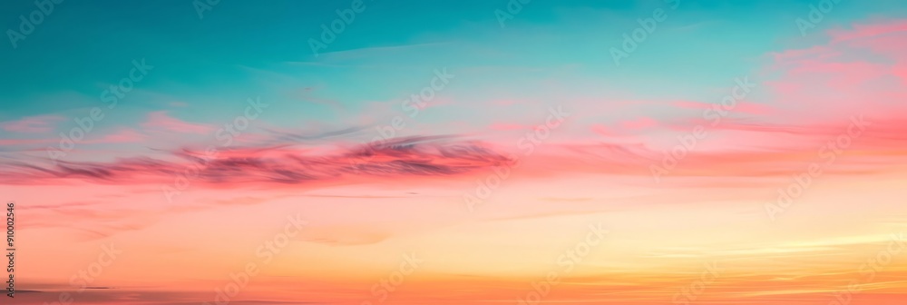 Pastel pink and blue clouds in a colorful sky. Pastel pink and blue clouds in a colorful sky.