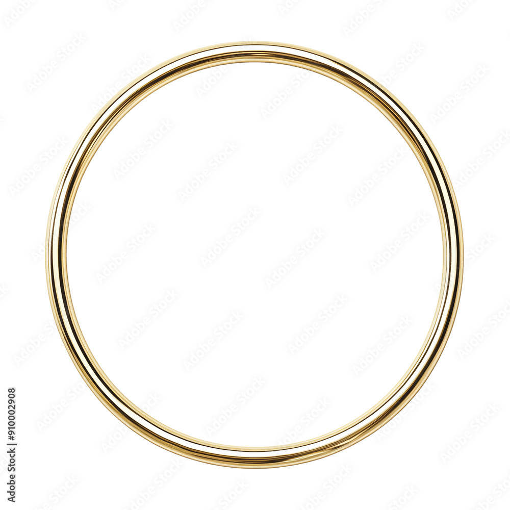 Elegant Gold Circular Frame on Transparent Background for Design and Decoration Elegant Gold Circular Frame on Transparent Background for Design and Decoration