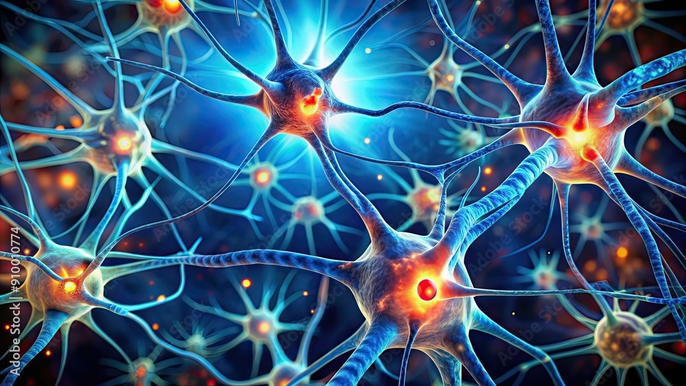 Neural cells in microscope view, neurons, brain, biology, science, microscopic, research, laboratory Neural cells in microscope view, neurons, brain, biology, science, microscopic, research, laboratory