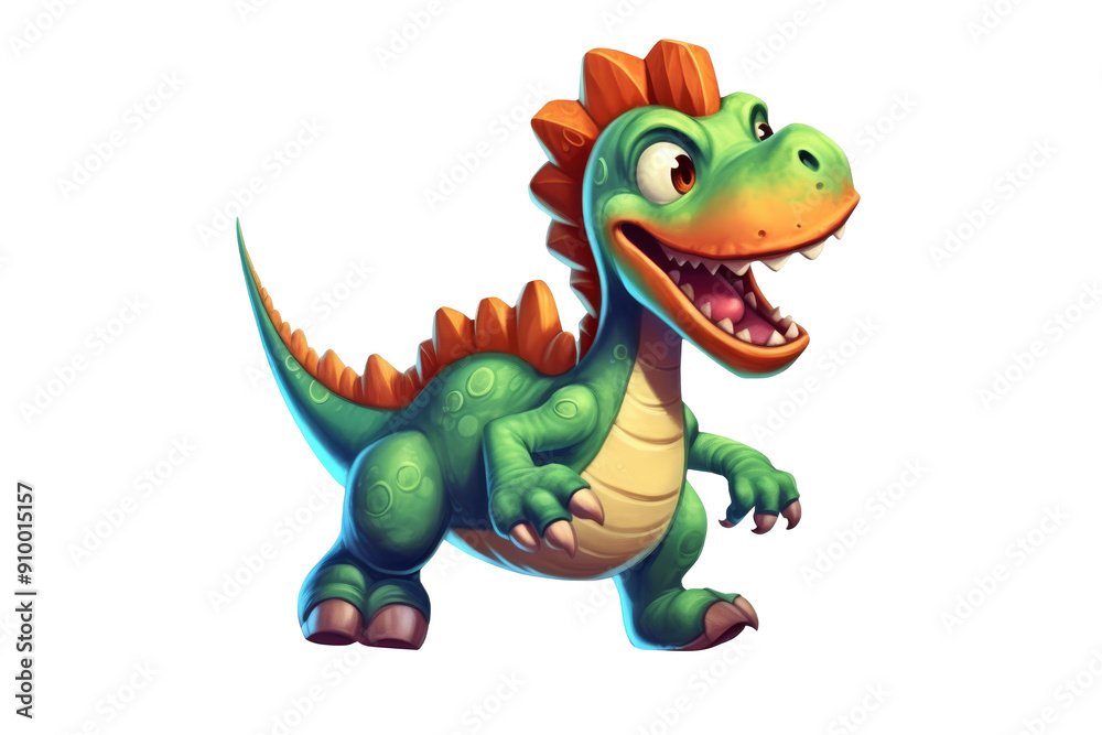 Fototapeta premium Cute dinosaur isolated on transparent background.