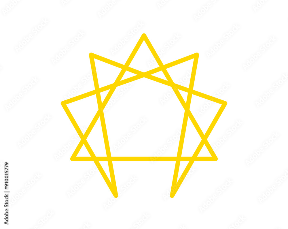 Enneagram sign. Personality. Vector Design Template. Enneagram sign. Personality. Vector Design Template.