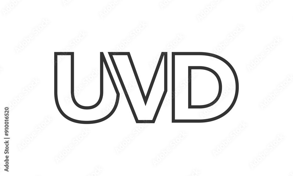 UVD logo design template with strong and modern bold text. Initial based vector logotype featuring simple and minimal typography. Trendy company identity. UVD logo design template with strong and modern bold text. Initial based vector logotype featuring simple and minimal typography. Trendy company identity.
