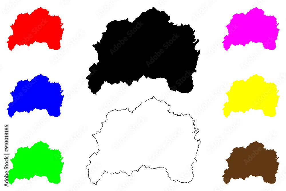 Remscheid City (Federal Republic of Germany, North Rhine-Westphalia) map vector illustration, scribble sketch City of Remscheid map Remscheid City (Federal Republic of Germany, North Rhine-Westphalia) map vector illustration, scribble sketch City of Remscheid map