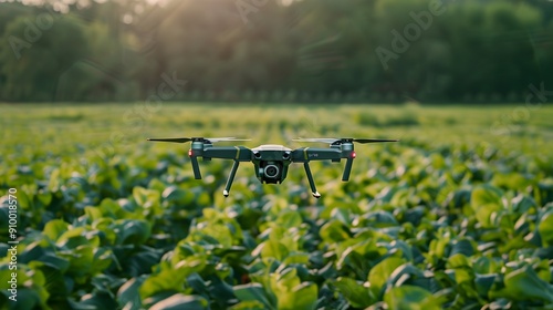 AI Powered Agricultural Drone Monitoring Crop Health and Providing Vital Data for Smart Farming