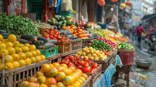 A colorful market scene promoting inclusion