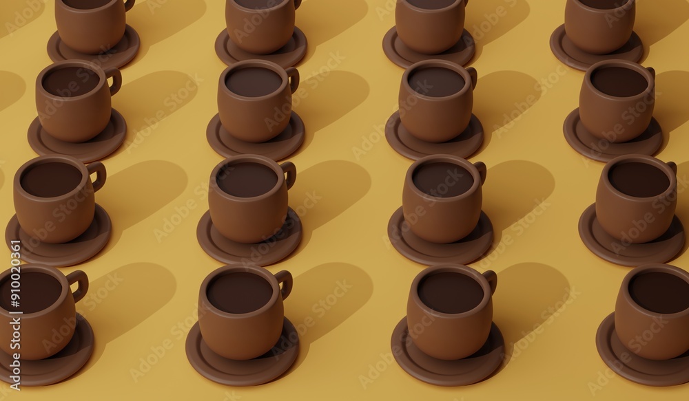 Obraz premium Coffee Mug for Stylish Caffeine Boost. 3D render